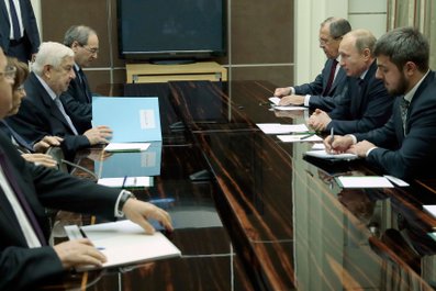 Владимир Путин встретился с министром иностранных дел САР Валидом Муаллемом