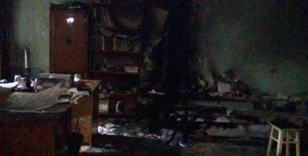 В Херсоне подожгли офис ВО «Свобода»