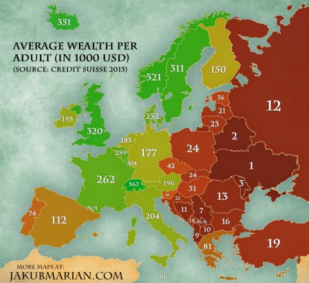 Украина на последнем месте в Европе по доходам населения, – Credit Suisse