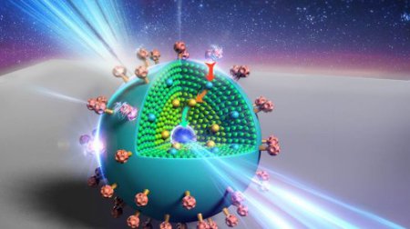 Созданы многослойные наночастицы, превращающие невидимый инфракрасный свет в более высокоэнергетическое излучение