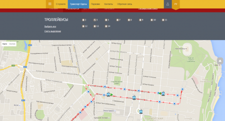 В Одессе запущен сайт, позволяющий отслеживать движение общественного транспорта