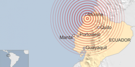 В Эквадоре произошло землетрясение, погибли 77 человек