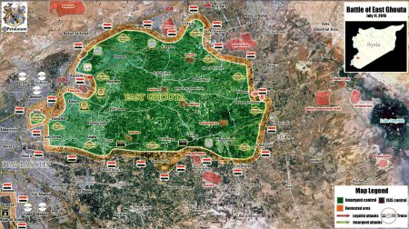 Сирийская армия ведет бои за два селения в Восточной Гуте