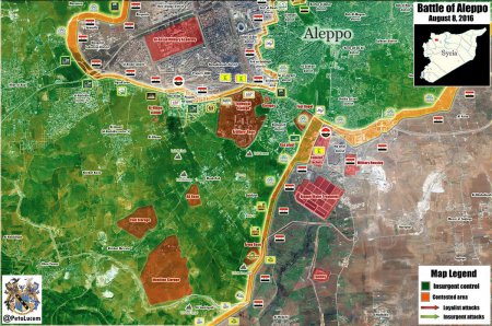 Ситуация в Алеппо к 9 августа 2016 года
