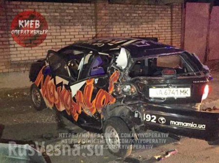 В Киеве сын нардепа разбил авто полиции (ФОТО, ВИДЕО)