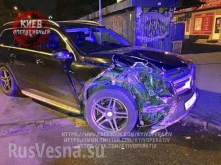 В Киеве сын нардепа разбил авто полиции (ФОТО, ВИДЕО)