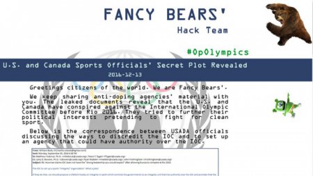 Медвежья услуга: хакеры Fancy Bears опубликовали файлы о сговоре США и Кана ...