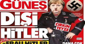 В Турции газета выпустила номер с Меркель в образе «госпожи Гитлер»