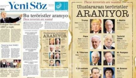 В Турции проправительственная газета включила Трампа в «список террористов» (ФОТО)