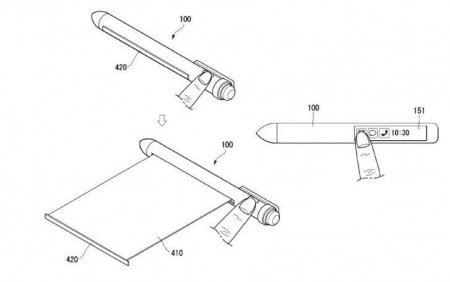 LG создаёт смарт-ручку со сворачивающимся гибким экраном