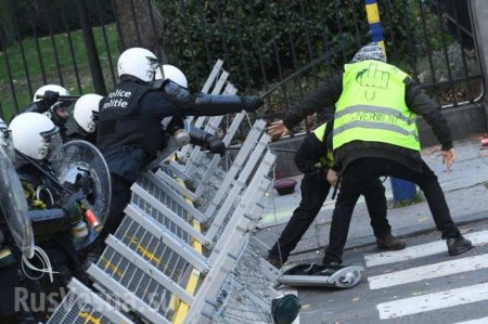 В Брюсселе «жёлтые жилеты» пытались штурмовать здание Европарламента (ФОТО)