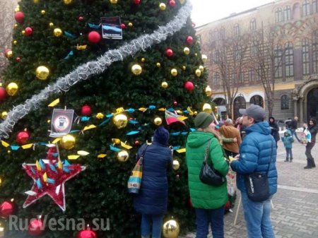Российскую ёлку в Болгарии украсили жёлто-голубыми корабликами (ФОТО, ВИДЕО)
