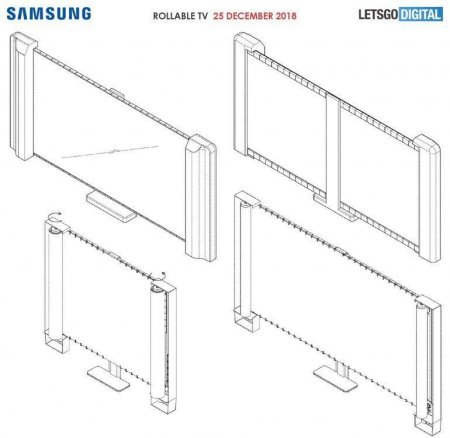 Samsung запатентовала сворачивающийся в гармошку телевизор