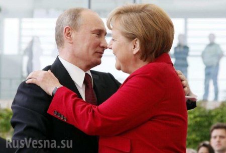 Выйдя от Путина, Меркель заговорила по-русски (ВИДЕО)