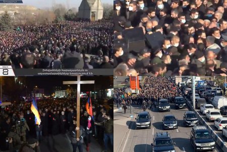 Это позор в день траура: шествие в память о погибших в Карабахе превратилось в противостояние (ФОТО, ВИДЕО)