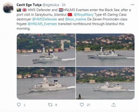 Корабли НАТО в Черном море: Украинцы ликуют, русские изучают мишени