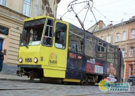 Во Львове в трамвае подрались контролёры и пассажиры