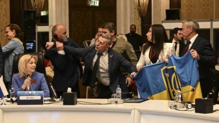 Украинские и российские депутаты подрались заграницей