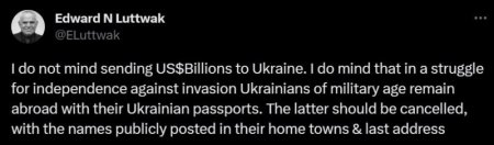 Люттвак призвал вернуть из-за границы украинцев