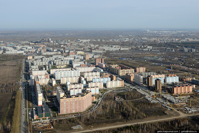 Новосибирск и городки-спутники с высоты птичьего полёта