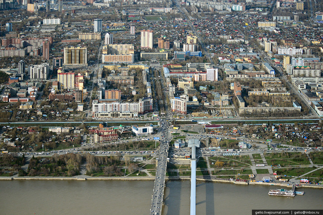 Новосибирск и городки-спутники с высоты птичьего полёта