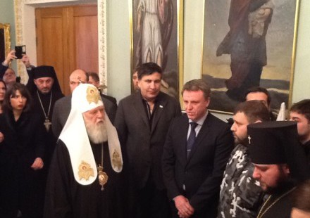Филарет наградил церковной медалью грузинcких добровольцев, участвующих в АТО